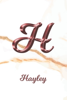 Hayley: Sketchbook | Blank Imaginative Sketch Book Paper | Letter H Rose Gold White Marble Pink Effect Cover | Teach & Practice Drawing for ... Doodle Pad | Create, Imagine & Learn to Draw