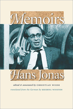 Hardcover Memoirs: Hans Jonas Book