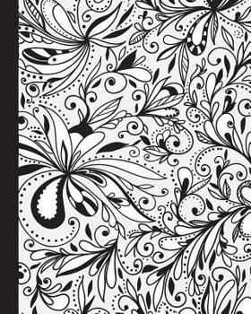 Paperback Journal: Color Your Own Cover Lined Journal with Doodle Floral Swirls Book