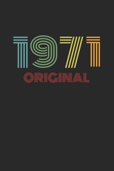 Vintage 1971 Original: Retro Notizbuch - A5 (6x9), 120 Seiten, liniert - Geburtstag 70er 70's Tagebuch Geschenk Notizblock