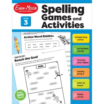 Paperback Spelling Games and Activities, Grade 3 Book