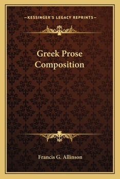 Paperback Greek Prose Composition Book