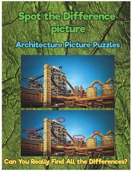 Paperback Spot the Difference picture Architecture Picture Puzzles: Can You Really Find All the Differences? Book