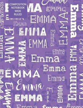 Paperback Emma Composition Notebook Wide Ruled Book