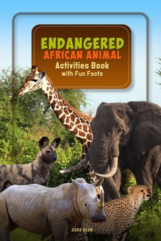 Paperback Endangered African Animal Activities Book with Fun Facts Book