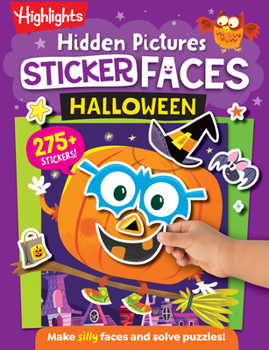 Paperback Hidden Pictures Sticker Faces: Halloween: Halloween Crafts Activity Book with Pumpkin Faces and Over 200 Silly Make-A-Face Stickers, Halloween Gift fo Book