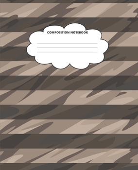 Camo Composition Notebook: Blank Lined Cute Notebooks for Girls Teens Kids School Writing Notes Journal (7.5 x 9.25 in)