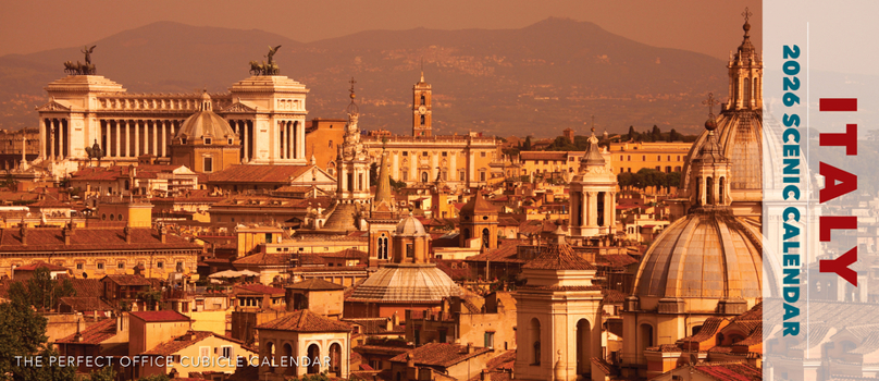Calendar Italy 2026 Panoramic 15 X 6.5 Wall Calendar Book