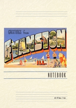 Paperback Vintage Lined Notebook Greetings from Evanston, Illinois Book