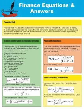 Finance Equations & Answers