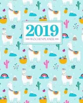 Paperback Wochenplaner 2019: 19 X 23 CM: Lama Auf Hellblauem 6637 [German] Book