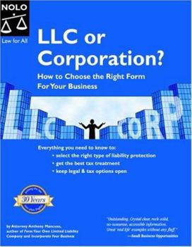Paperback LLC or Corporation?: How to Choose the Right Form for Your Business Book