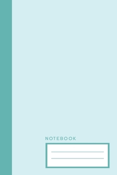 Paperback Notebook: Mint College Ruled Notebook - College Lined Journal - Pastel Color Notebook - 6x9inch 100 pages Book