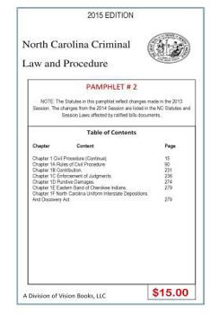 Paperback North Carolina Criminal Law And Procedure-Pamphlet # 2 Book