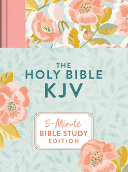 Hardcover The Holy Bible Kjv: 5-Minute Bible Study Edition (Summertime Florals) Book