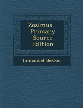 Paperback Zosimus - Primary Source Edition [Latin] Book
