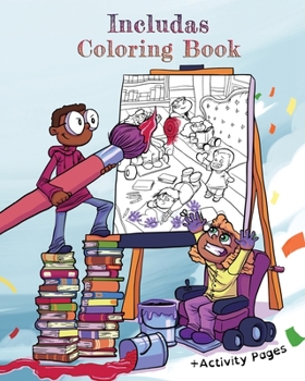 Paperback Includas Coloring Book: With Disability Inclusive Activity Pages [Large Print] Book