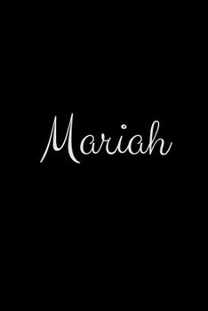 Mariah: notebook with the name on the cover, elegant, discreet, official notebook for notes