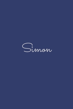 Simon: notebook with the name on the cover, elegant, discreet, official notebook for notes, dot grid notebook,