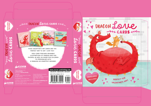 Dragon Love Cards: Perfect for Valentine's Day, Envelopes Included