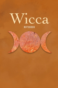 Paperback Wicca Notebook: Triple Moon Goddess Blank Ruled Journal Book