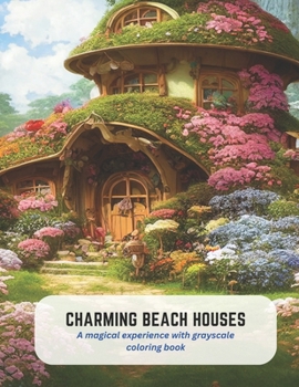 Paperback Charming Beach Houses: A magical experience with grayscale coloring book