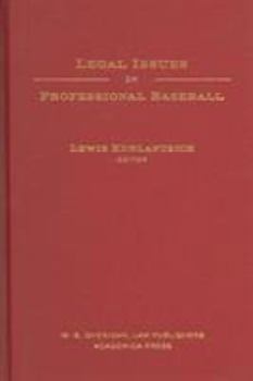 Hardcover Legal Issues in Professional Baseball Book