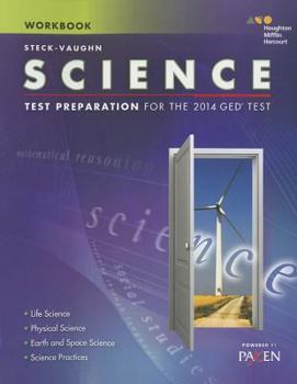 Paperback Steck-Vaughn GED: Test Preparation Student Workbook Science Book