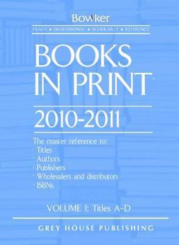 Hardcover Books in Print 7 Volume Set 2010/11 Book