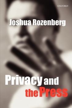 Paperback Privacy and the Press Book