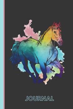 Journal : Running Horse Watercolor, Wide Ruled Journal Paper, Daily Writing Notebook Paper, 100 Lined Pages (6 X 9 ) English Teachers, Students Exercise Book