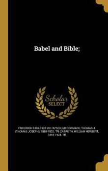 Hardcover Babel and Bible; Book