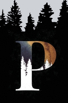 Paperback Bullet Journal with Monogram Letter P: Dotted Grid Notebook Book