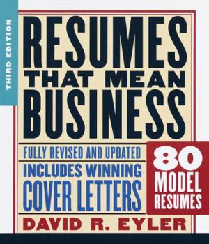 Paperback Resumes That Mean Business: Third Edition Book