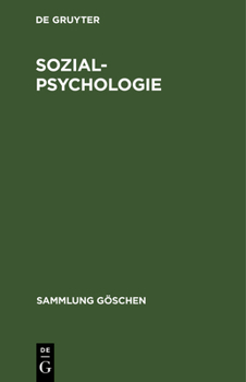 Hardcover Sozialpsychologie [German] Book