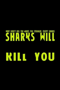 Sharks Will Kill You: Hangman Puzzles Mini Game Clever Kids 110 Lined Pages 6 X 9 In 15.24 X 22.86 Cm Single Player Funny Great Gift