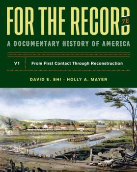 Paperback For the Record: A Documentary History Book