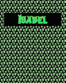 Paperback 120 Page Handwriting Practice Book with Green Alien Cover Isabel: Primary Grades Handwriting Book