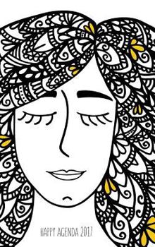 Hardcover Happy Agenda 2017: Zentangle Girl [Spanish] Book