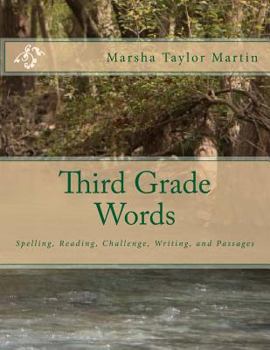 Paperback Third Grade Words: Spelling, Reading, Challenge, Writing, Passage Book