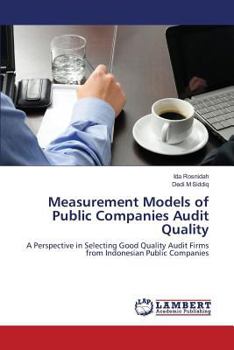 Paperback Measurement Models of Public Companies Audit Quality Book