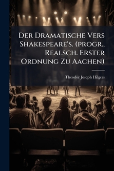 Paperback Der Dramatische Vers Shakespeare's. (progr., Realsch. Erster Ordnung Zu Aachen) Book