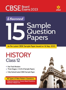 Paperback CBSE Board Exam 2023 I-Succeed 15 Sample Question Papers HISTORY Class 12th Book
