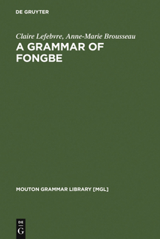 Hardcover Grammar of Fongbe Book