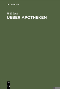 Hardcover Ueber Apotheken [German] Book