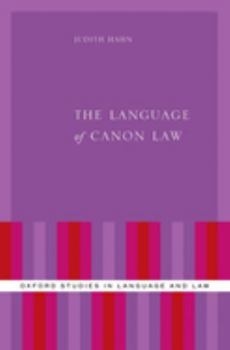 Hardcover The Language of Canon Law Book