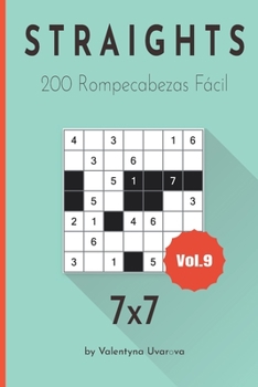 Paperback Straights: 200 Rompecabezas Fácil 7x7 vol. 9 [Spanish] Book