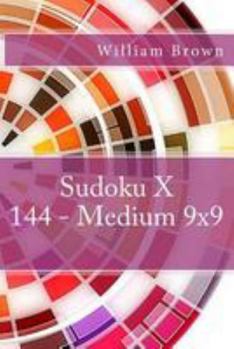 Paperback Sudoku X 144 - Medium 9x9 Book