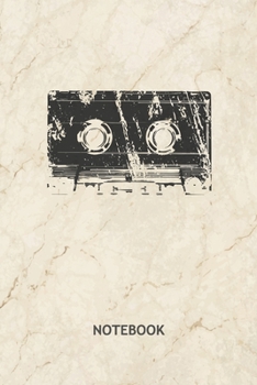 NOTEBOOK: 90s Kids Note Book Grid-lined 6x9 - Music Journal A5 Gridded - 90s Kids Planner 90s Party 120 Pages SQUARED - Old School Music Diary 80s Tape Soft Cover - Partygoer Birthday Present