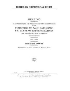 Paperback Hearing on corporate tax reform Book